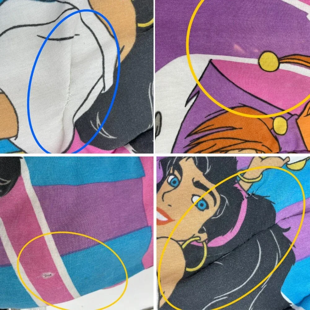 Vintage Disney‎ Hunchback Of Notre Dame Comforter FLAWS Esmeralda Quasimodo 90s